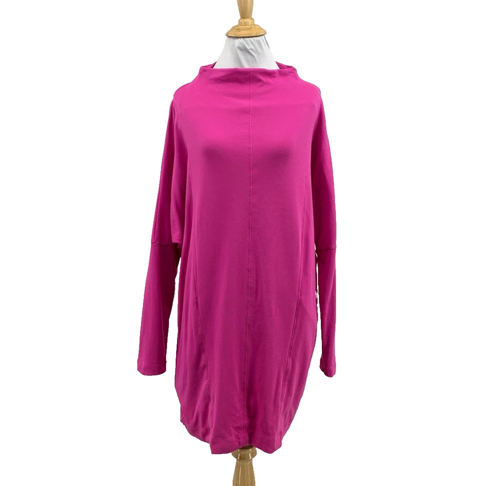 Daily Practice Dress Womens L Large Dragonfruit Long Sleeve Mock Neck Knit Mini